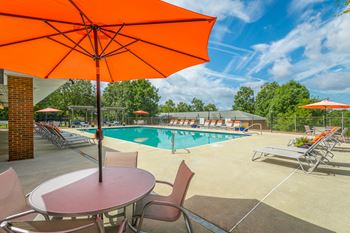 Sparkling swimming pool at hawthorne at the ridge in madison, al